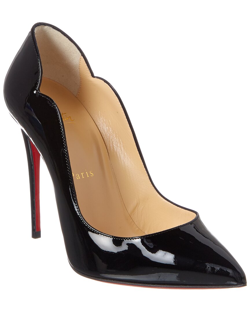 Shop Christian Louboutin Hot Chick 100 Patent Pump In Black