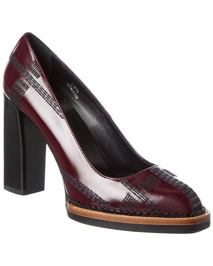 Tod's Leather Pump In Red