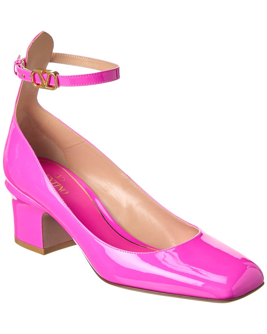 Valentino 60mm Tan-go Patent Leather Pumps In Pink