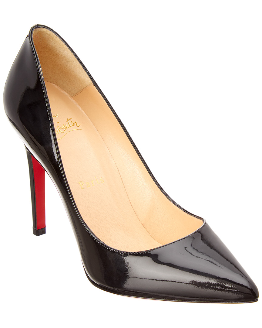 Christian Louboutin Decollete 85mm Patent Leather Red Sole Pumps In Black