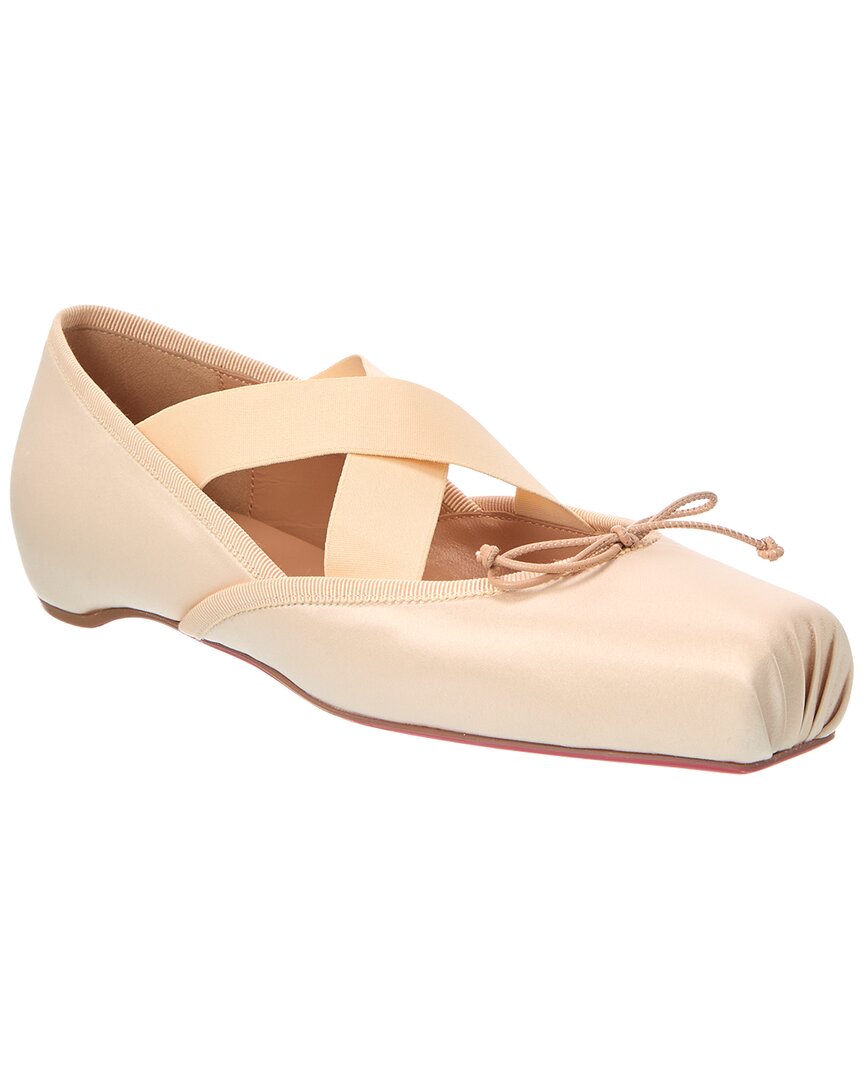 Christian Louboutin Cassiasticina Satin Ballerina Flat Women's