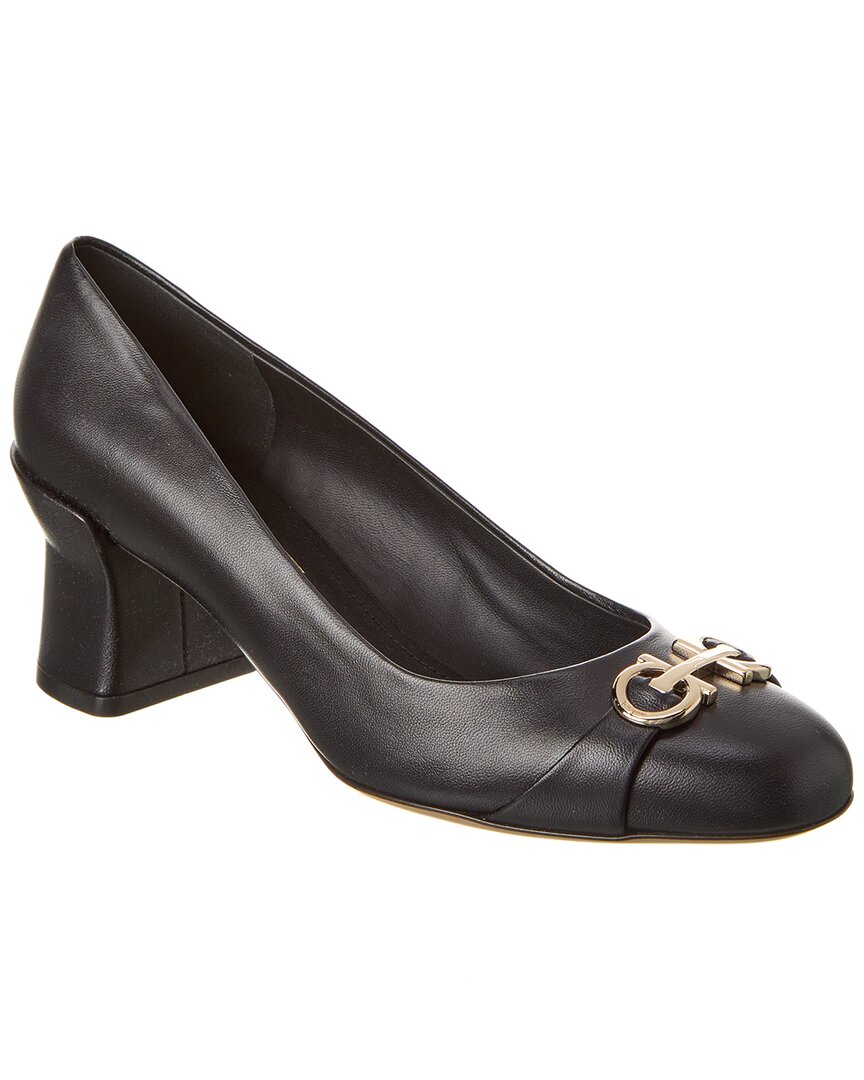 Ferragamo Women's Otilia 55 Gancini Round Toe Pumps In Black