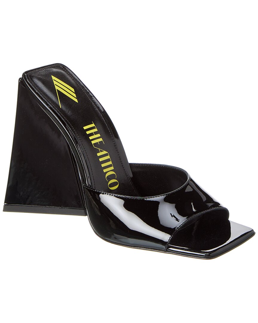 Attico Devon 85mm Patent-leather Mules In Black