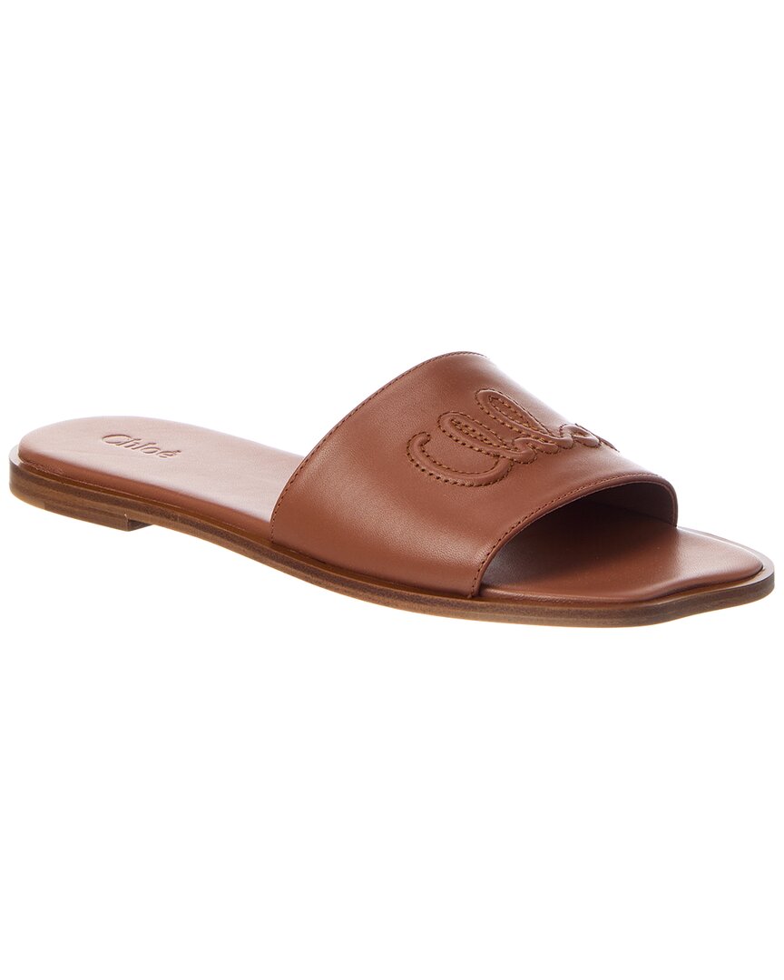 Chlo Soleil Leather Slide