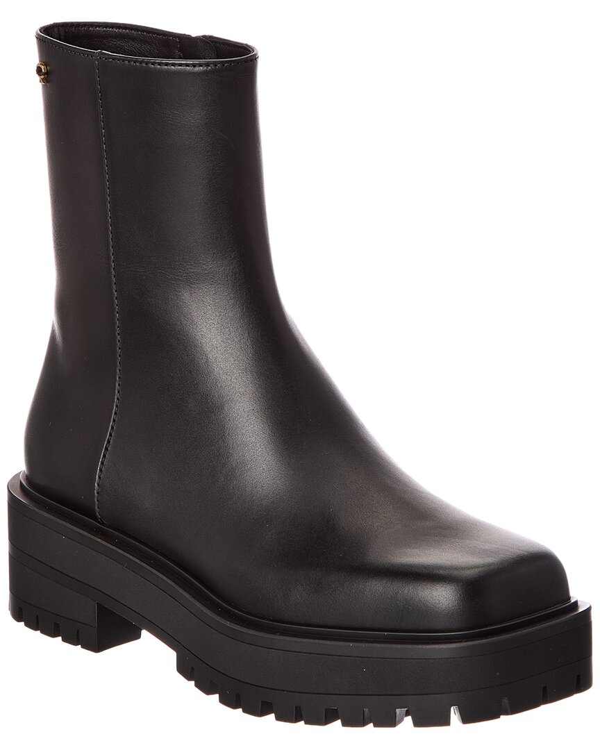 Gianvito Rossi Warner 20 Leather Boot In Black