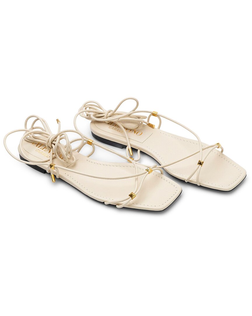 Valentino Garavani Valentino Leather Sandal In White