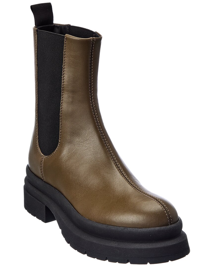 Jw Anderson Leather Chelsea Boot In Green