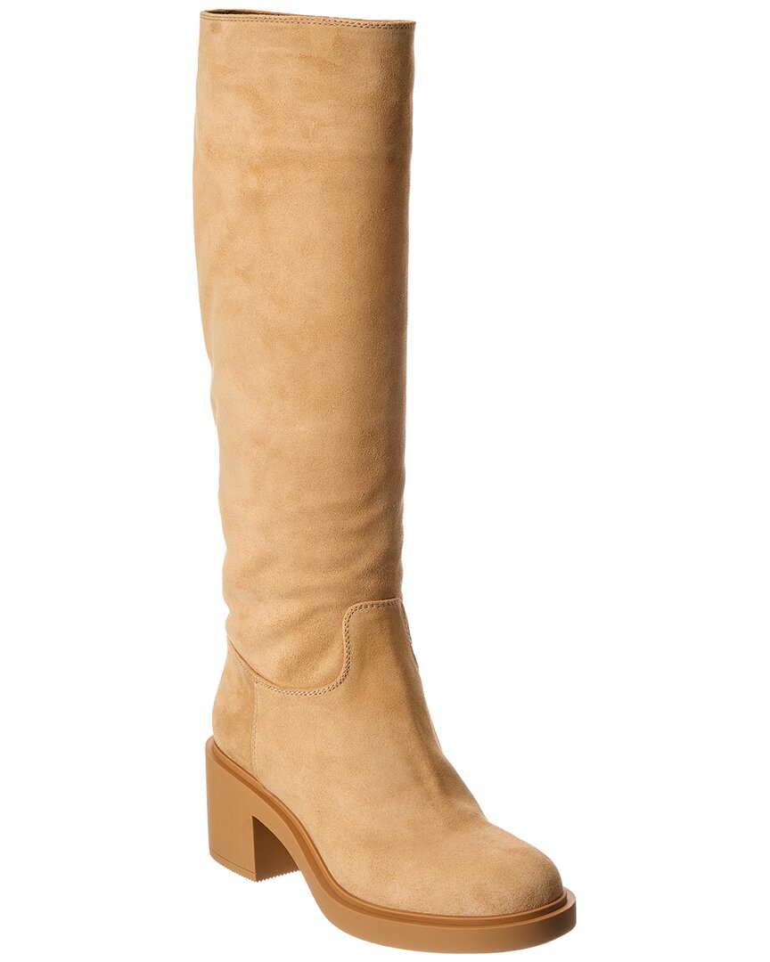 Gianvito Rossi Knee Boots In Beige
