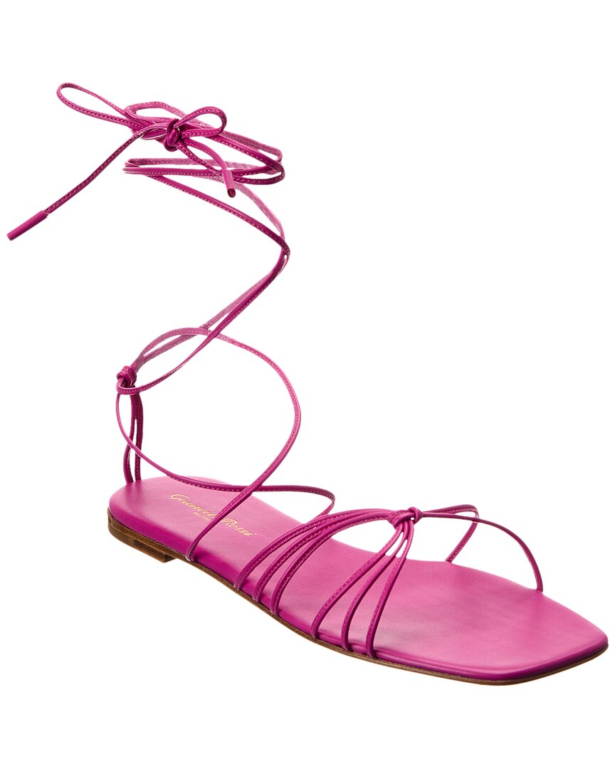 Shop Gianvito Rossi Sylvie Leather Sandal In Pink