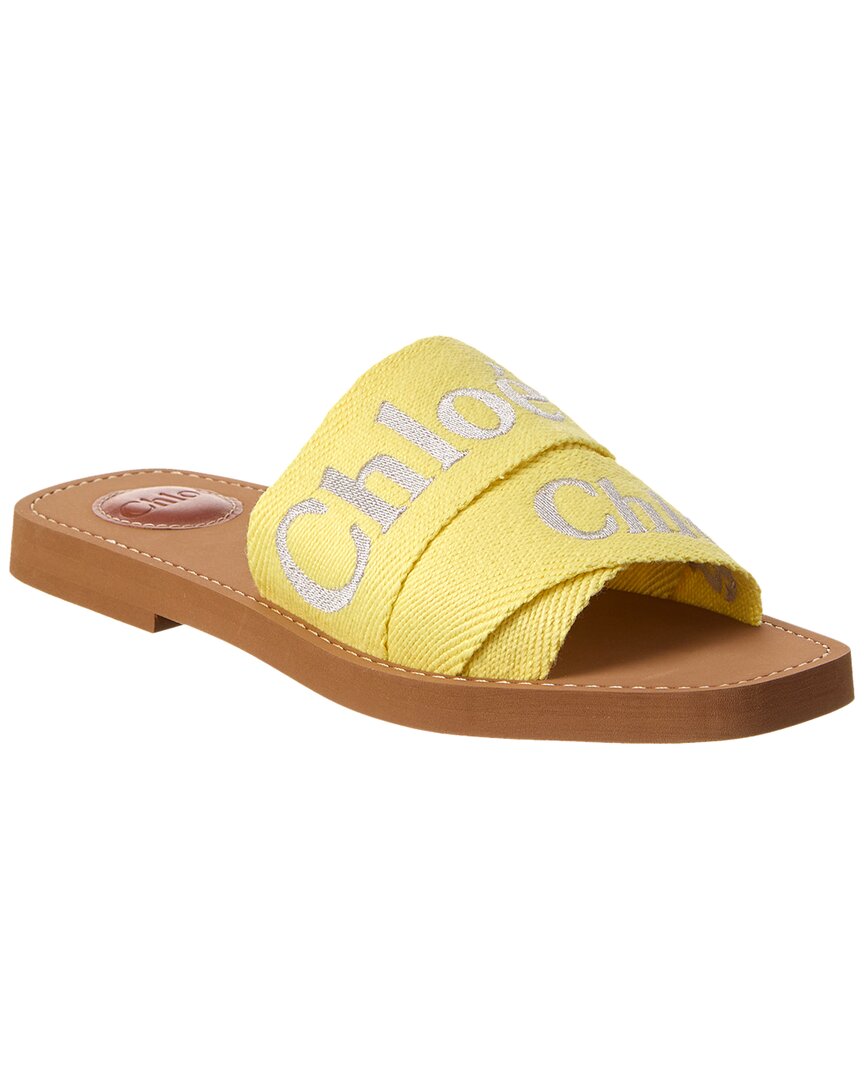 CHLOÉ WOODY CANVAS SLIDE