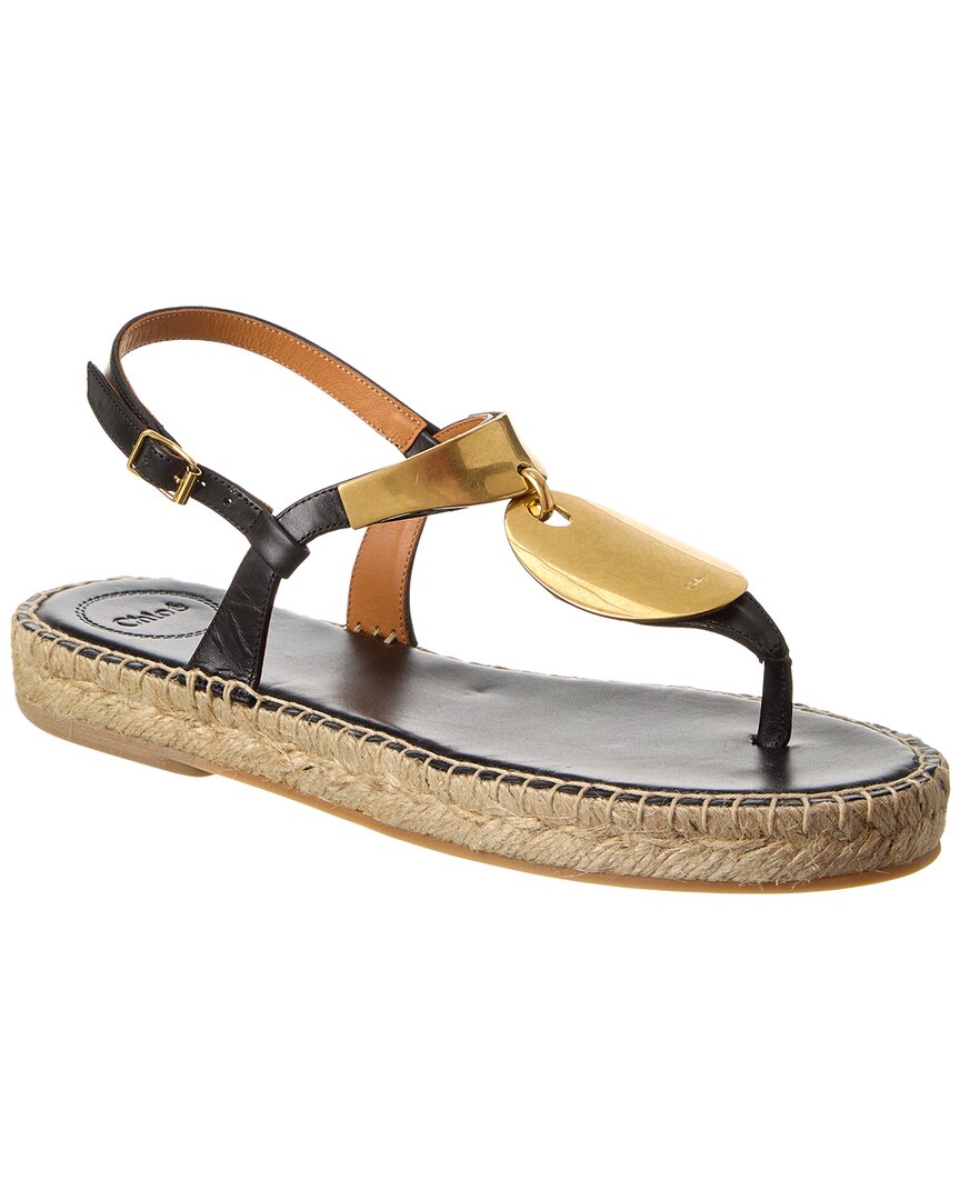 Chloé Sandals With Metal Detail In Black