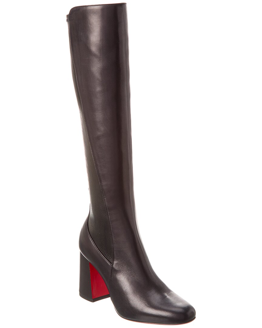 Christian Louboutin - Kronobotte 85 Leather Knee Boots - Womens - Black