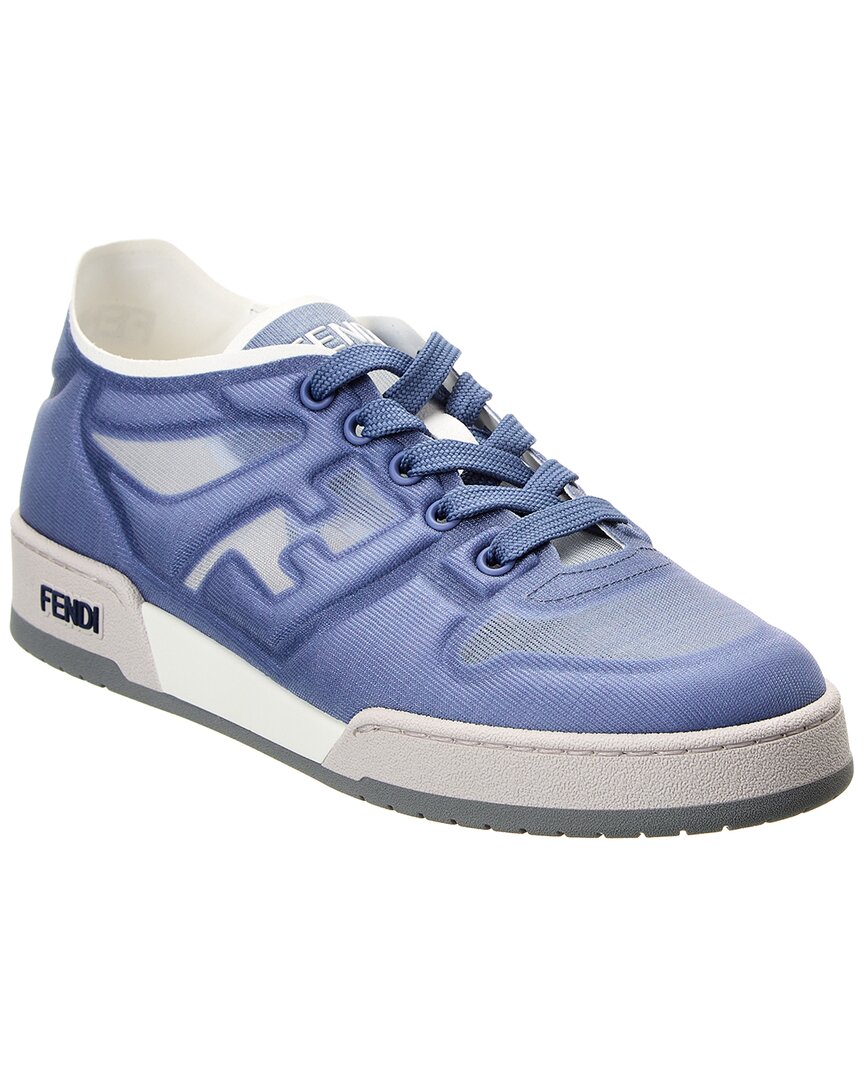 Shop Fendi Match Suede & Mesh Sneaker In Blue
