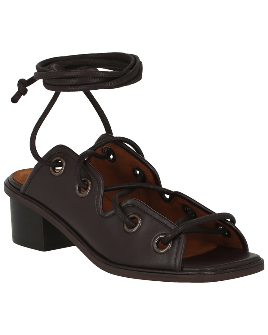 Shop Stella Mccartney Maia Lace-up Sandal In Brown