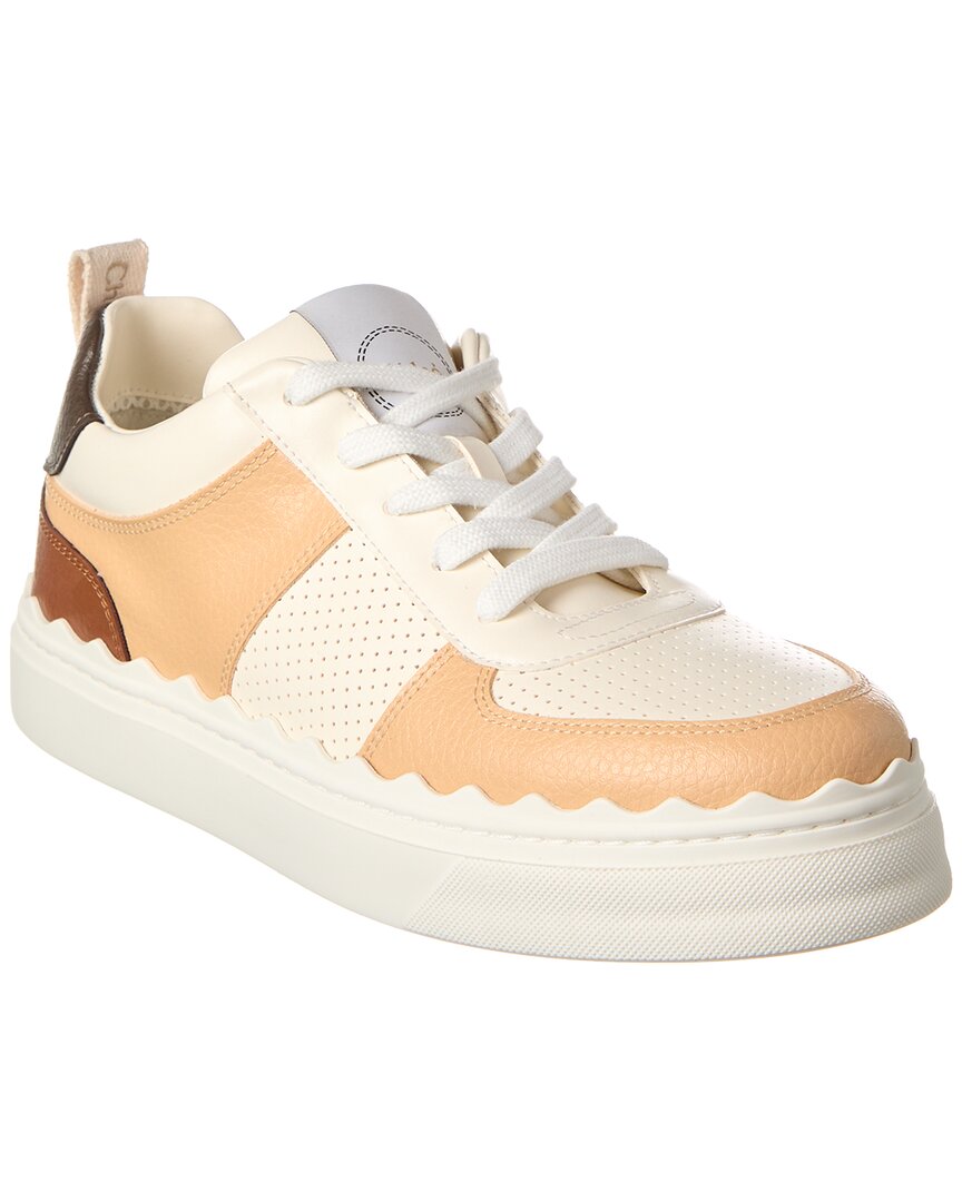 Chloé Lauren Leather Sneaker Women's Beige 37 | eBay