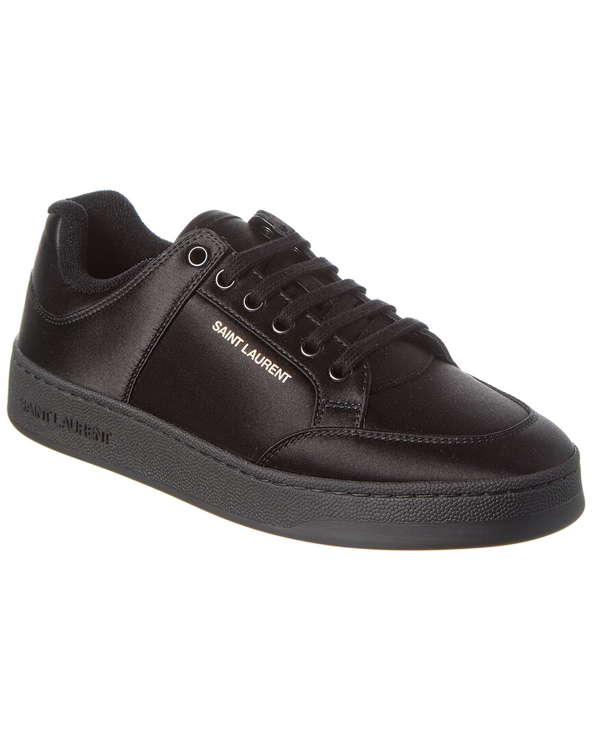 Saint Laurent 20mm Sl61 Low Top Leather Sneakers In Black