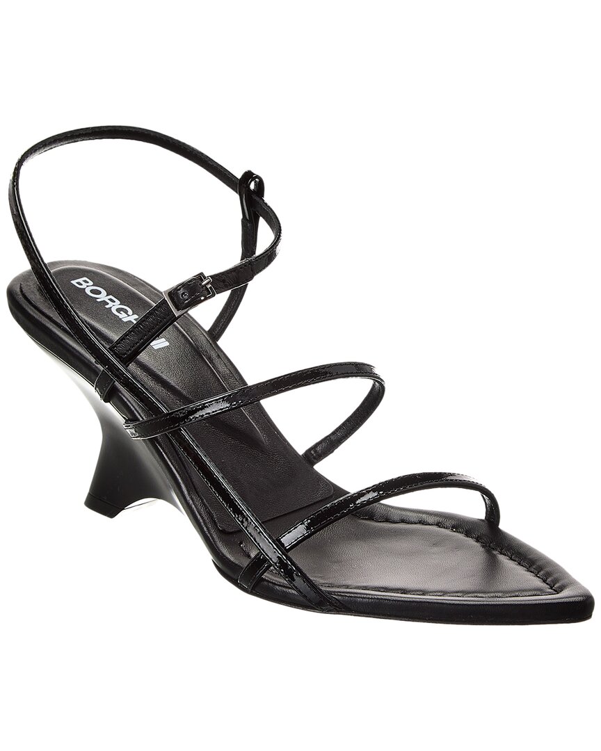 Shop Gia Borghini Gia 26 Patent Slingback Sandal In Black