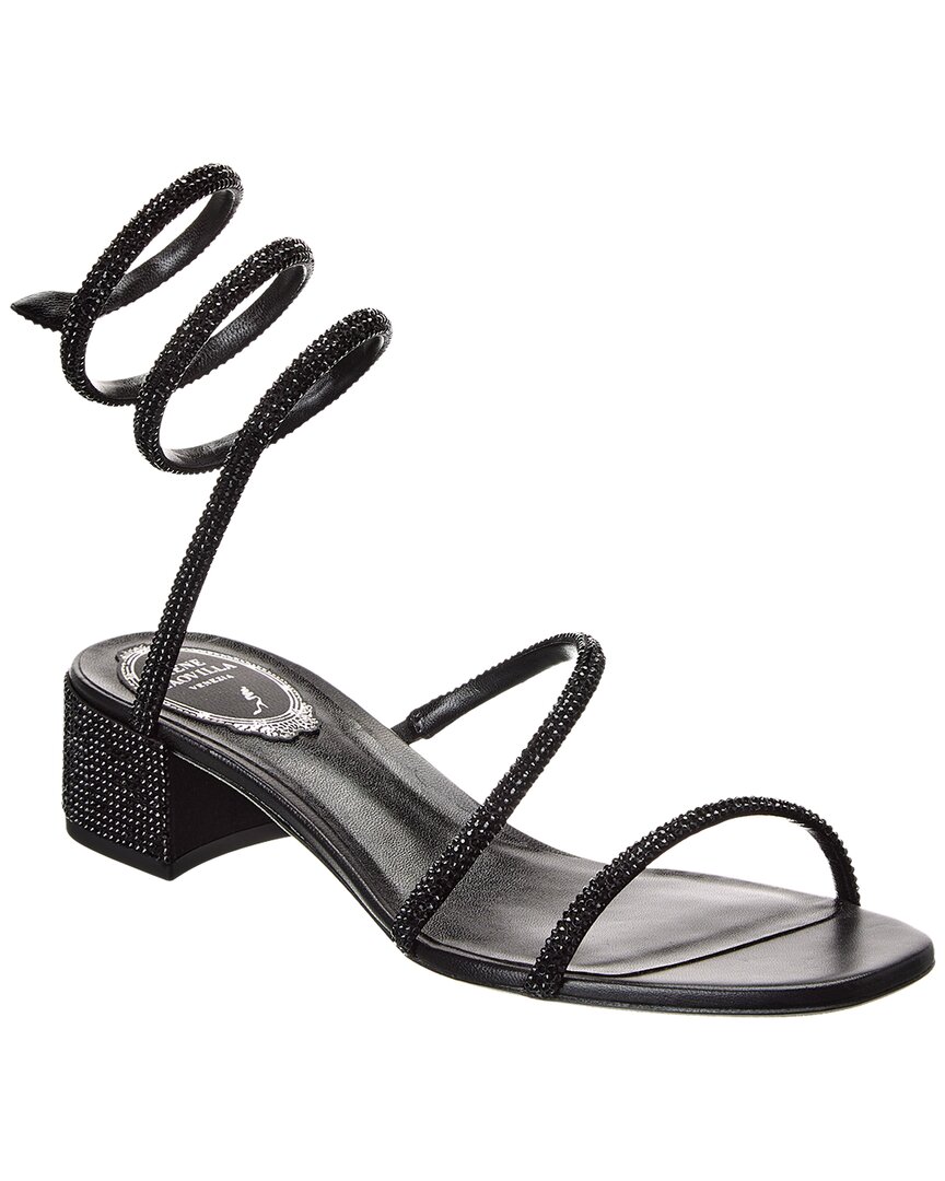 Женские сандалии René Caovilla Cleo из атласа и кожи