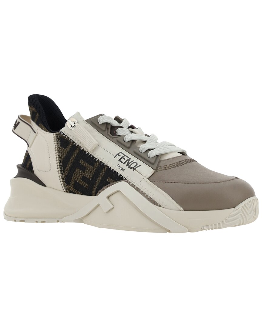 Fendi Leather Sneaker In White