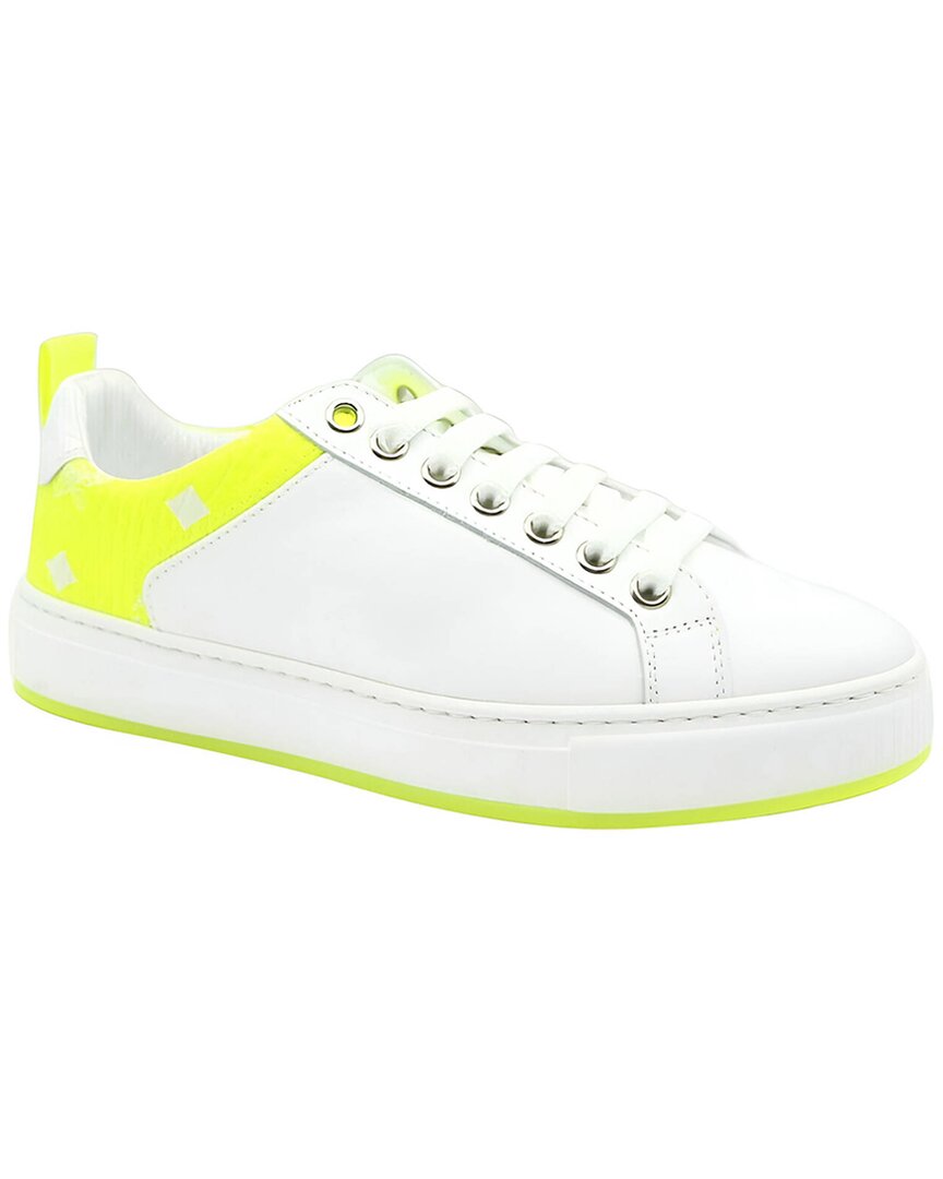 Mcm Leather Sneaker In White