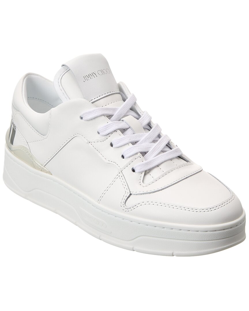Jimmy Choo Woman White Leather Florent Sneakers