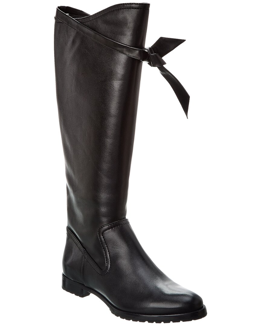 Shop Alexandre Birman Clarita Saddlery Leather Knee-high Boot In Black