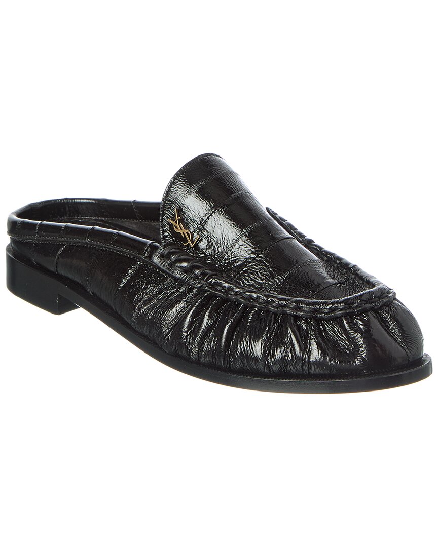 Saint Laurent Leather Loafer In Black