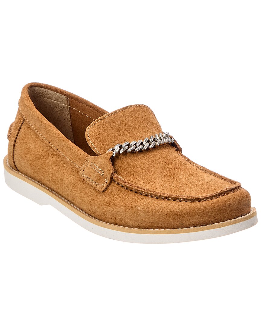 Baldini Suede Loafer In Brown