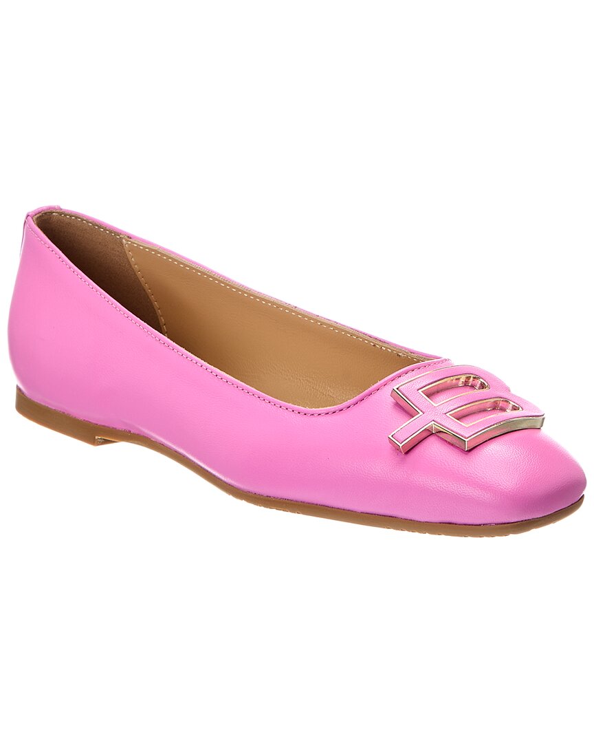 Baldini Leather Ballet Flat In Pink