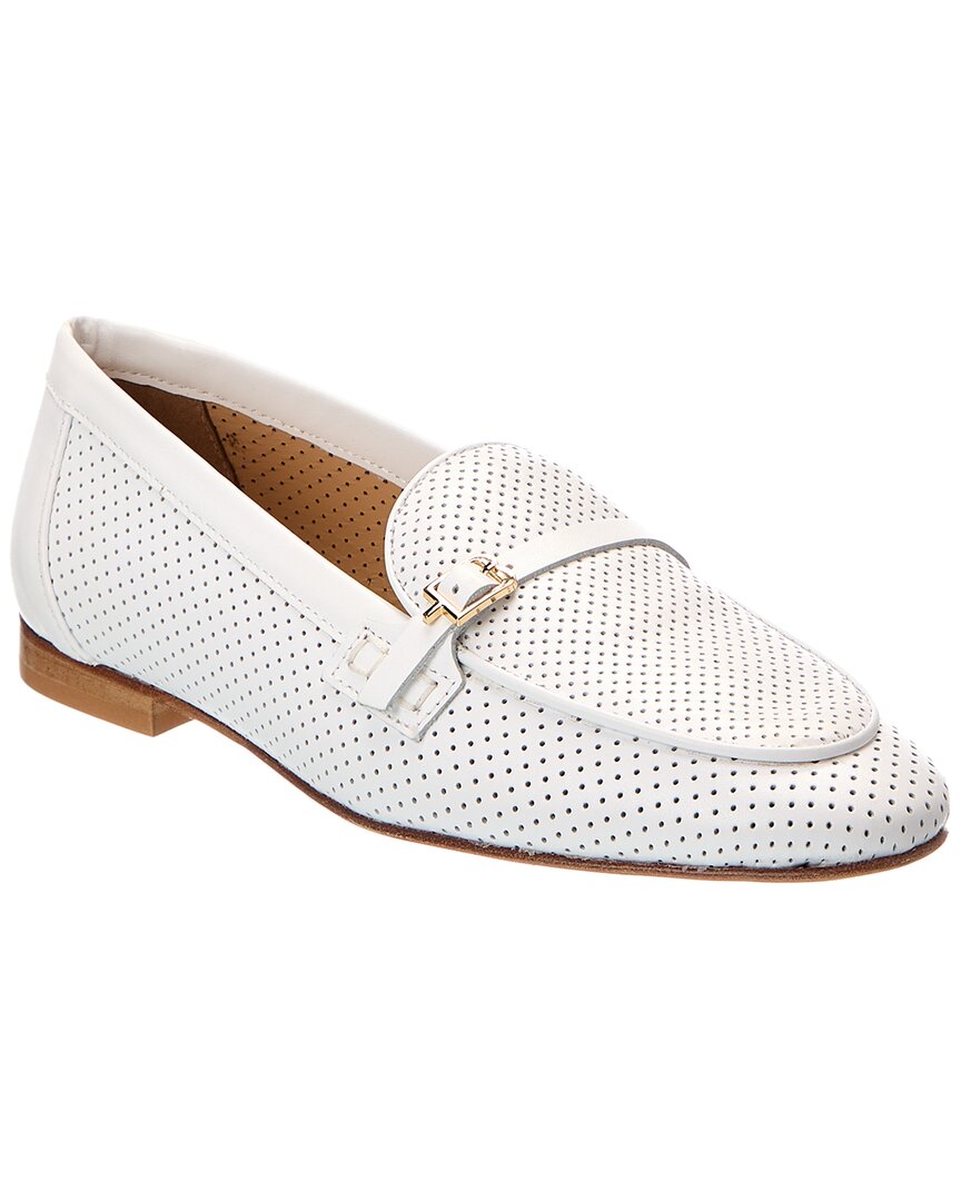 Baldini Leather Loafer In White