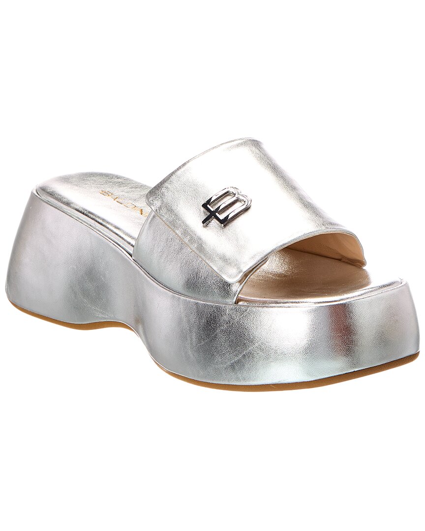 Baldini Leather Sandal In Metallic