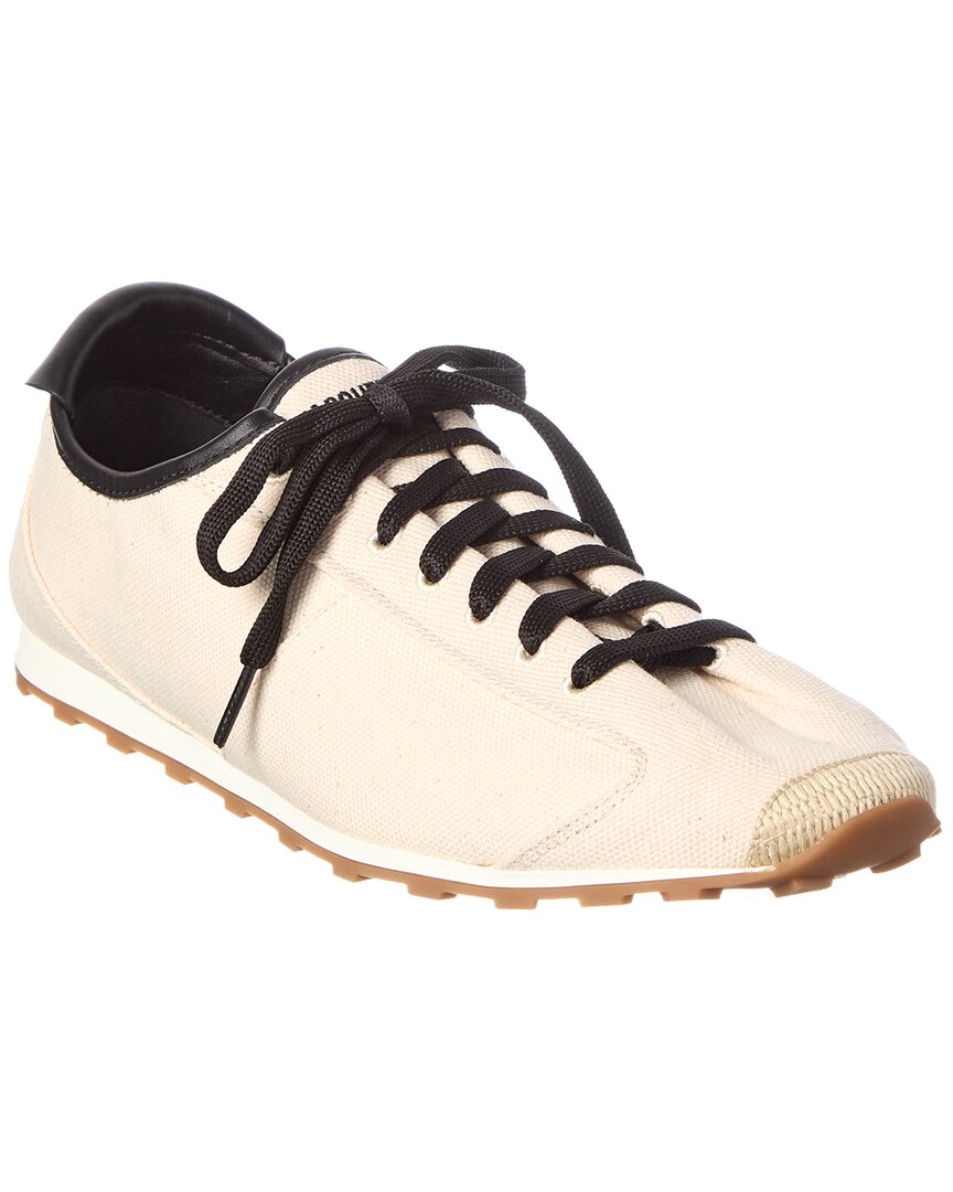 Jacquemus The Tennis Canvas & Leather Sneaker In Neutral