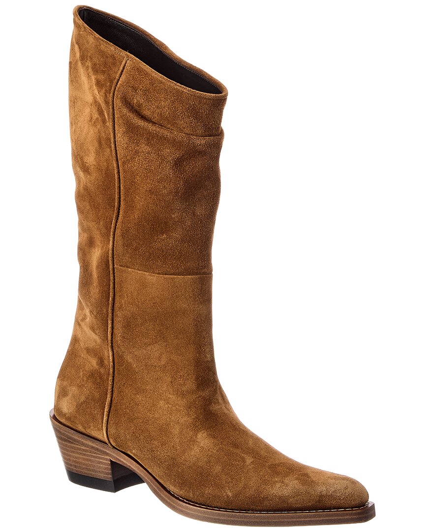 Khaite Clive Suede Boot In Purple