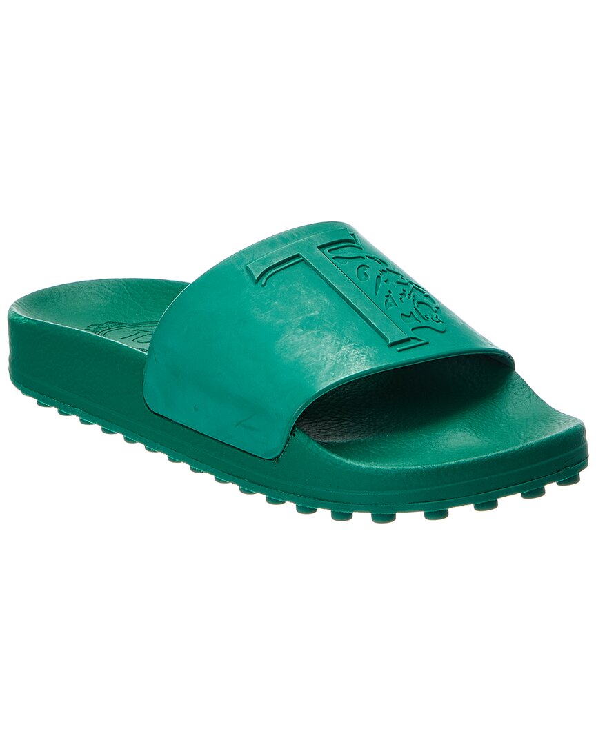 Tod's Gomma Rubber Slide In Green