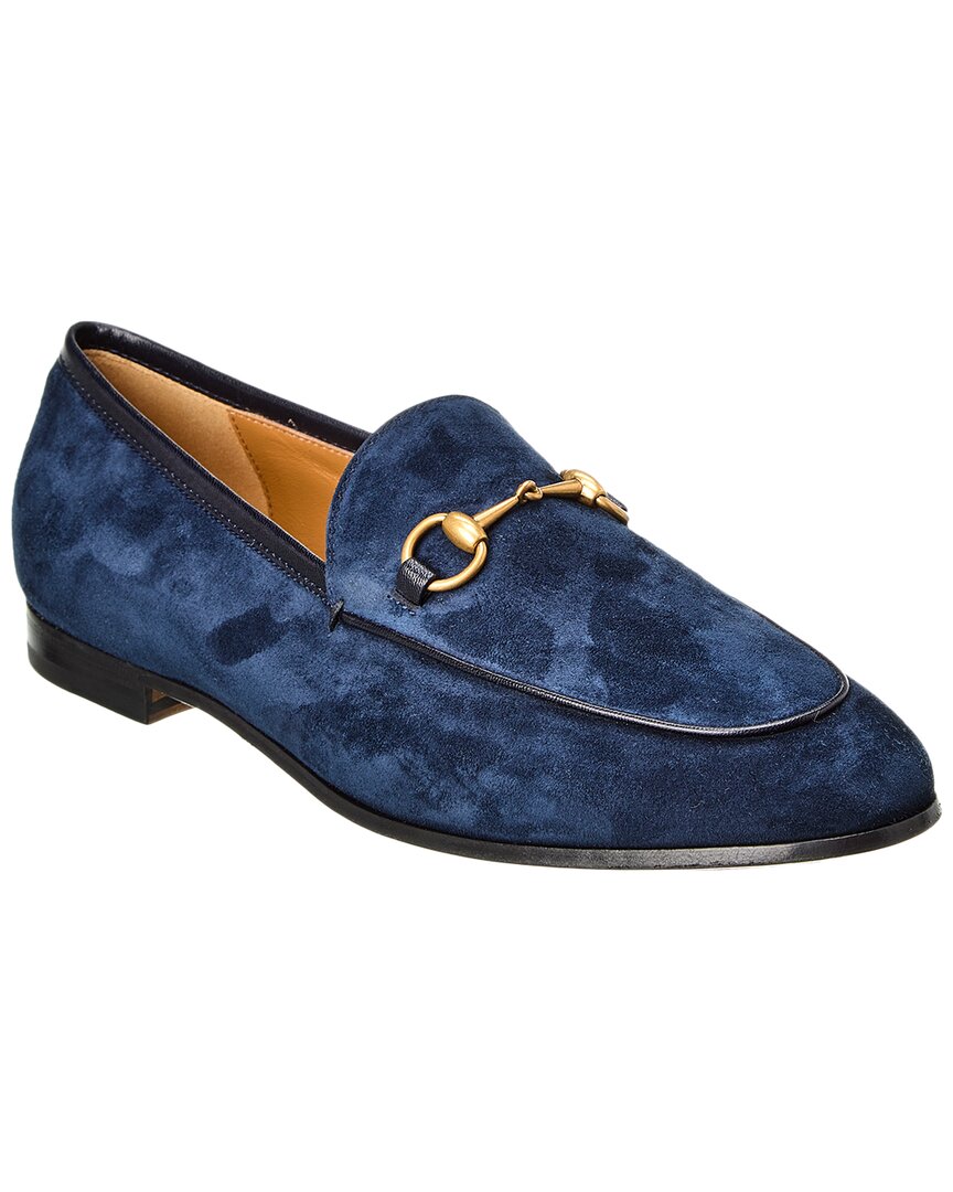 Jordaan Suede Loafers in Blue - Gucci
