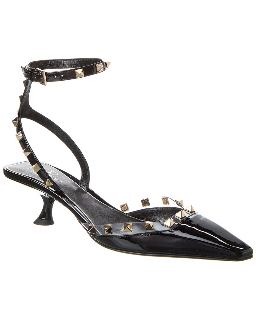 Valentino Rockstud Couture 50mm Leather Pumps In Black