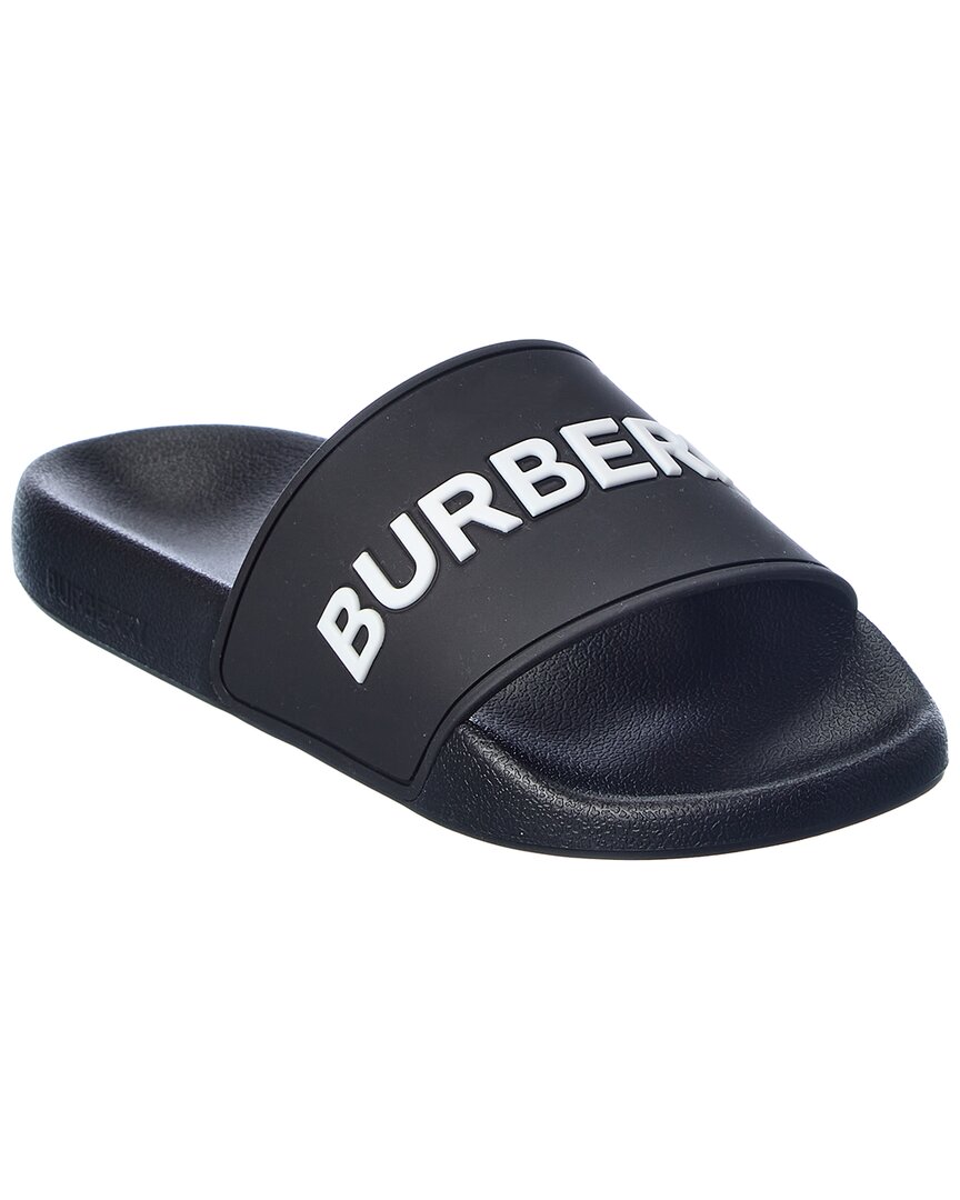 Burberry Logo Rubber Slide In Black