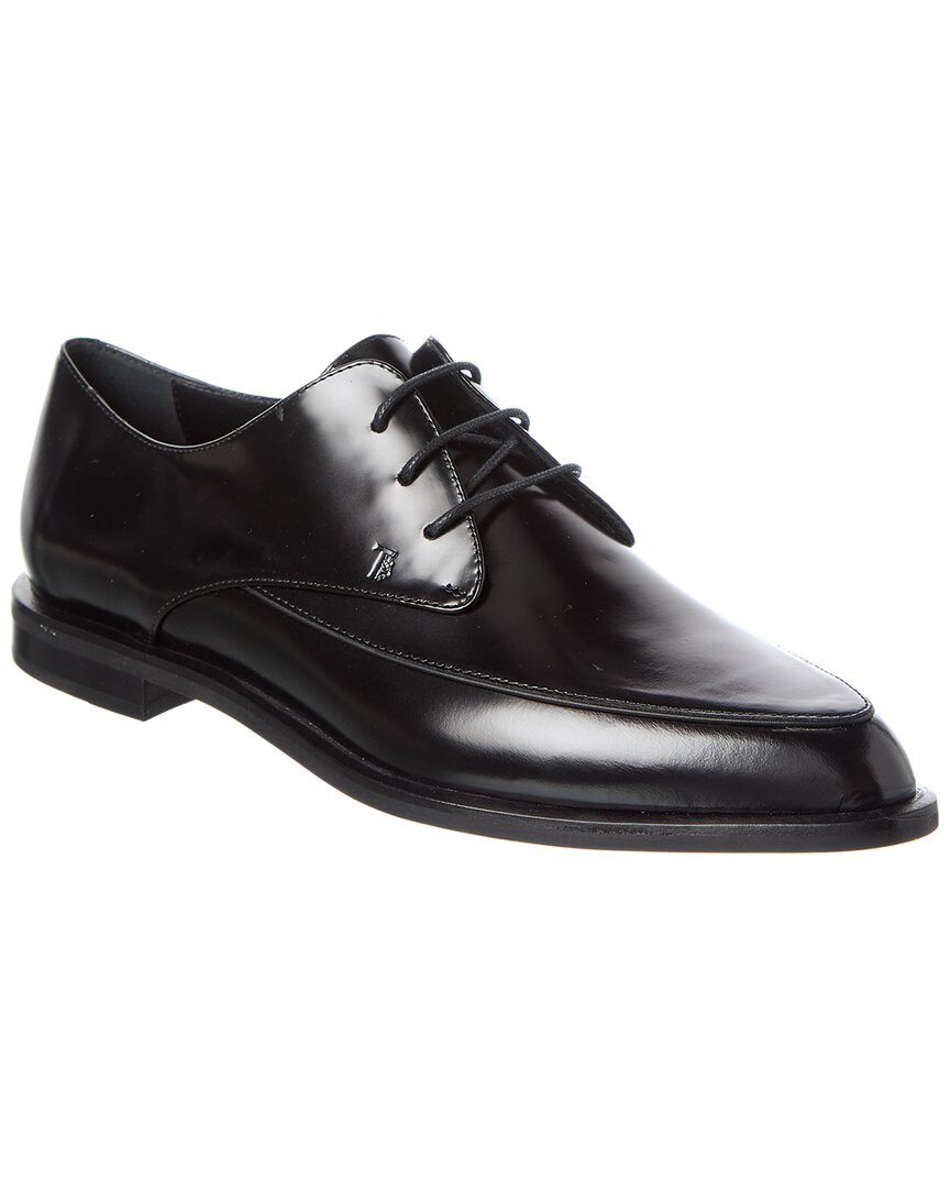 Tod's Leather Oxford In Black