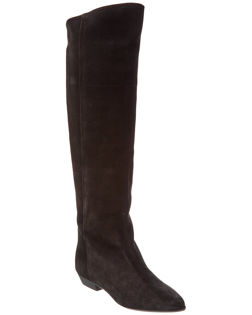 Shop Isabel Marant Skarlet Suede Knee-high Boot In Black