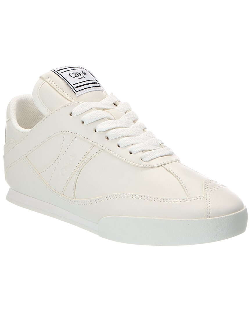 Chloé Kick Leather Sneaker In White