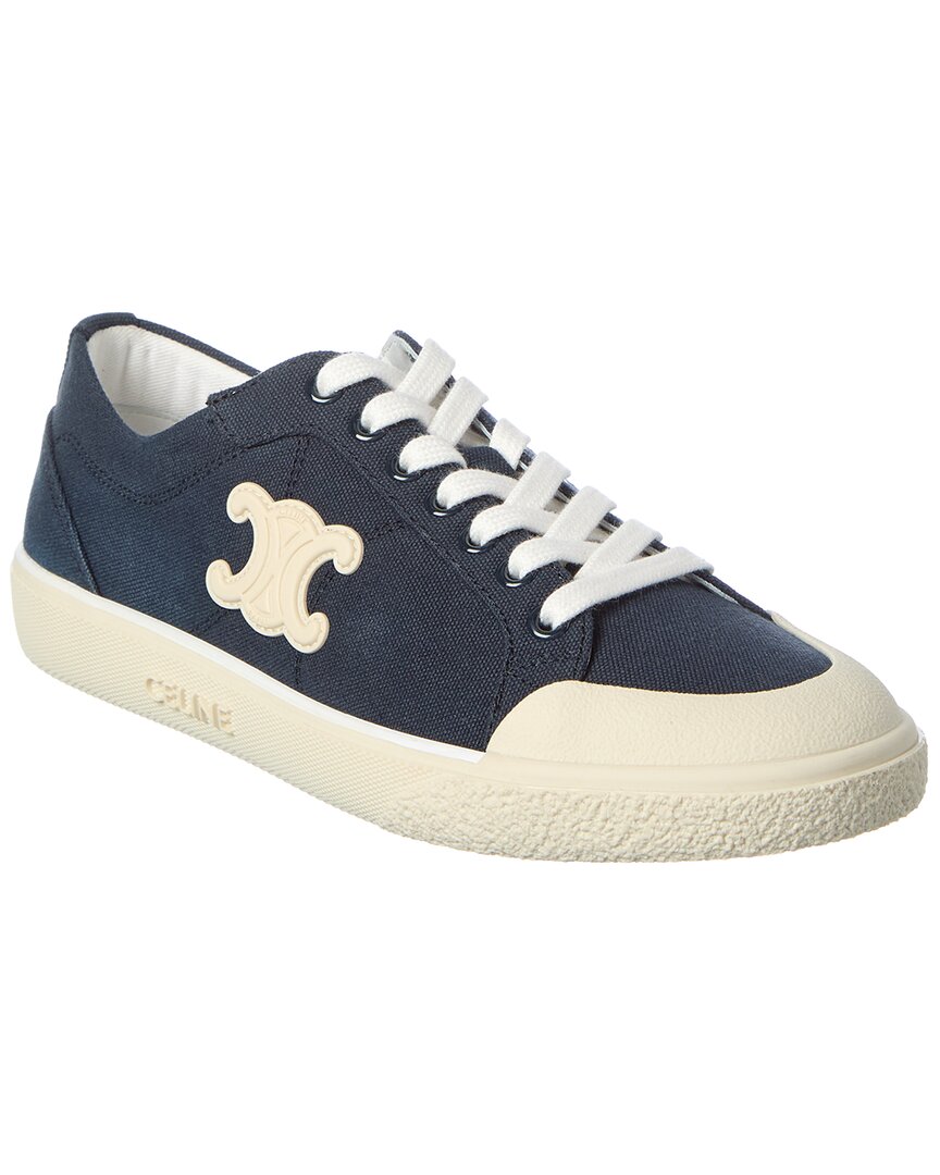 Celine Alan Canvas Sneaker In Blue