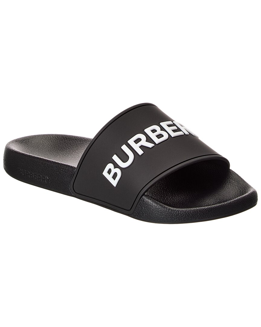 Burberry Logo Rubber Slide In Black