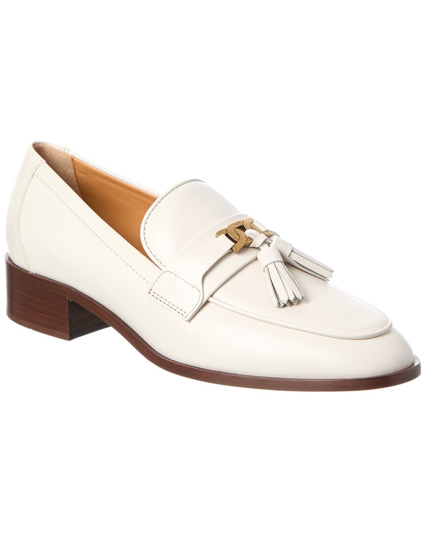 Tod's Leather Loafer In White