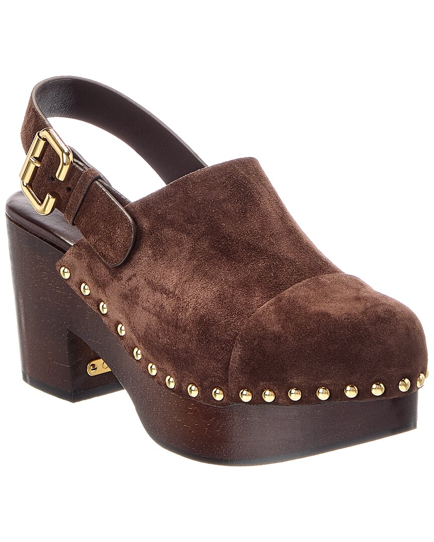 Chloé Suede Mule In Brown