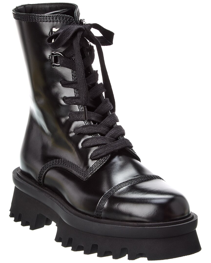Ferragamo Kira Leather Boot In Black