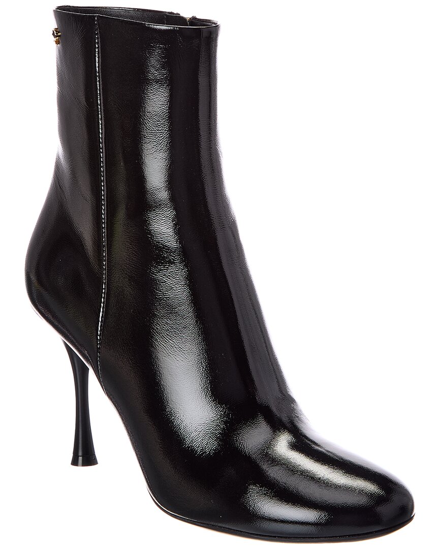 Gianvito Rossi Carla 85 Leather Bootie In Black
