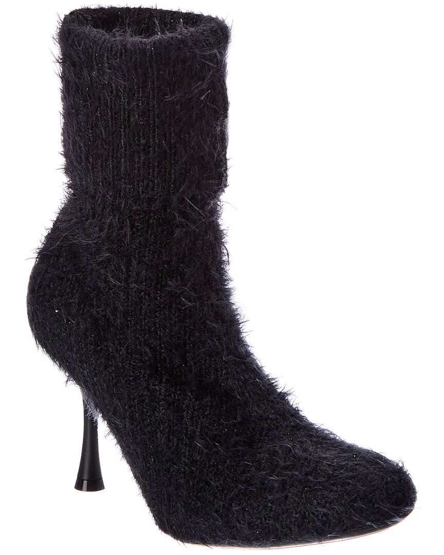 Gianvito Rossi Finny 85 Knit Bootie In Black