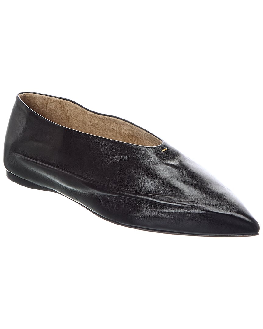 Khaite Jacquemus Miriam Leather Ballerina Flat In Black