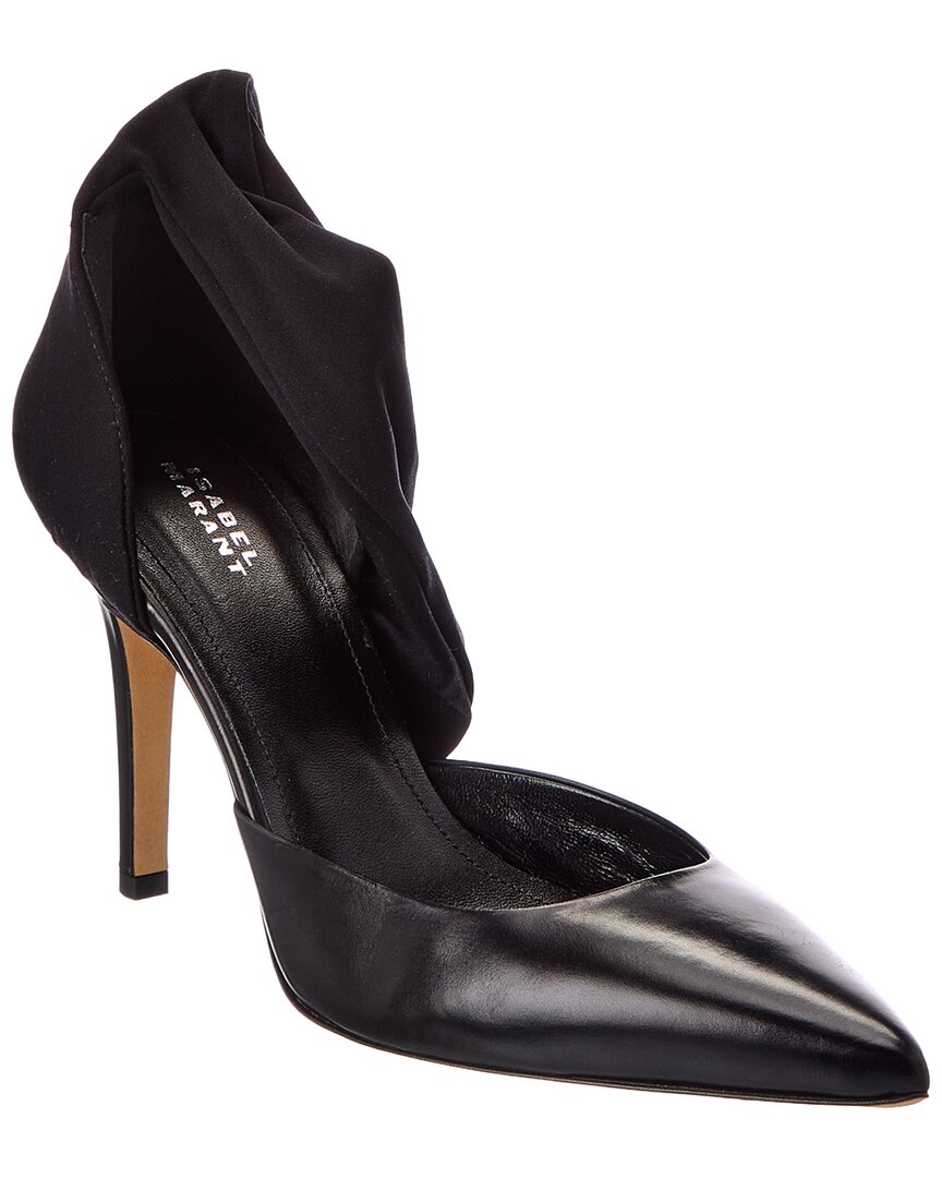 Isabel Marant Drapy Leather Pump In Black