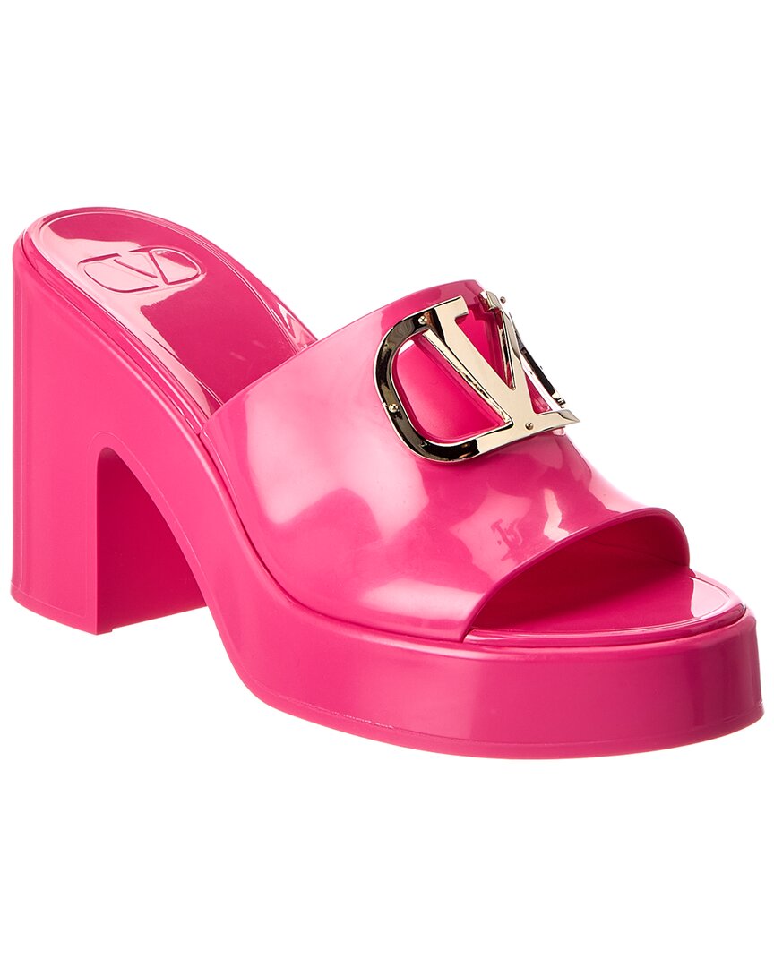 Valentino Garavani Valentino Vlogo 80 Rubber Platform Sandal In Pink